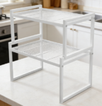 Set of 2 Heavy-Duty Kitchen Shelves (33cm, 20kg Capacity)