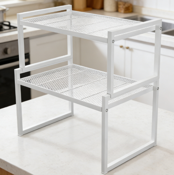 Set of 2 Heavy-Duty Kitchen Shelves (33cm, 20kg Capacity)